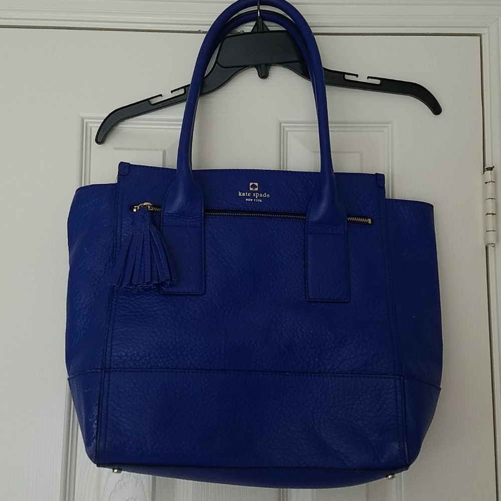 Kate Spade blue tote with tassle